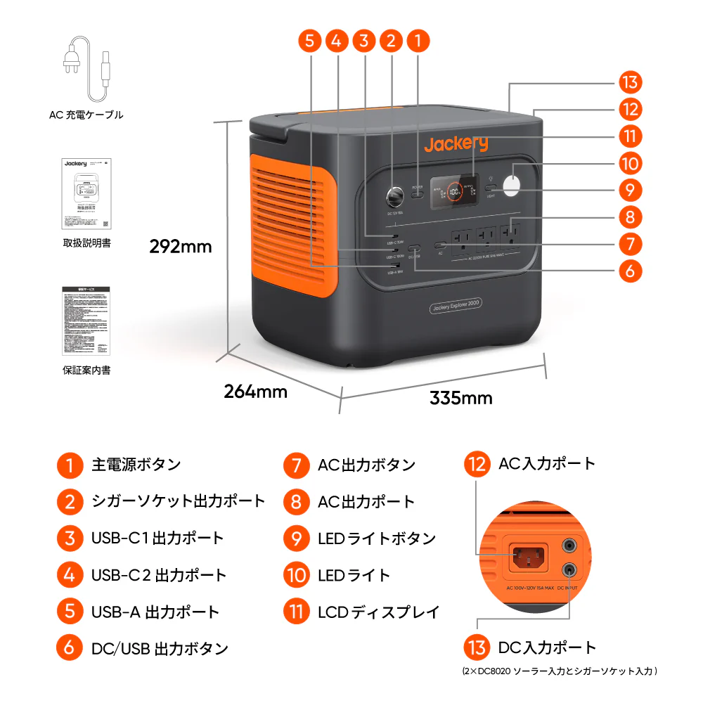 Jackery ポータブル電源 2000 New + ヒーティングキャリーバッグ  セット - Image 3