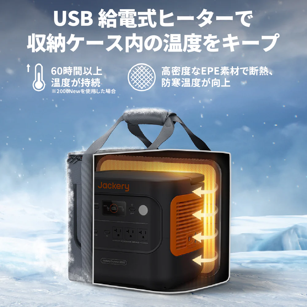 Jackery ポータブル電源 2000 New + ヒーティングキャリーバッグ  セット - Image 5